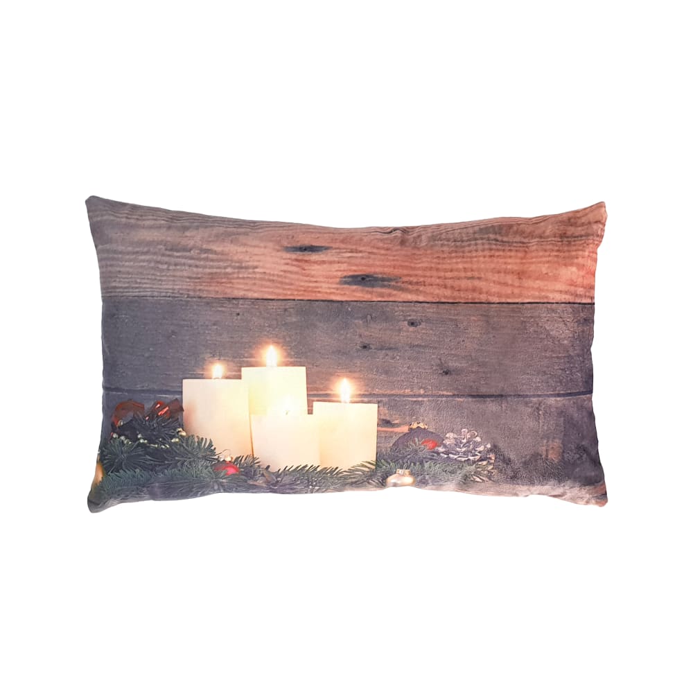 Cojín navideño luminoso con luces navidad 50x30 cm