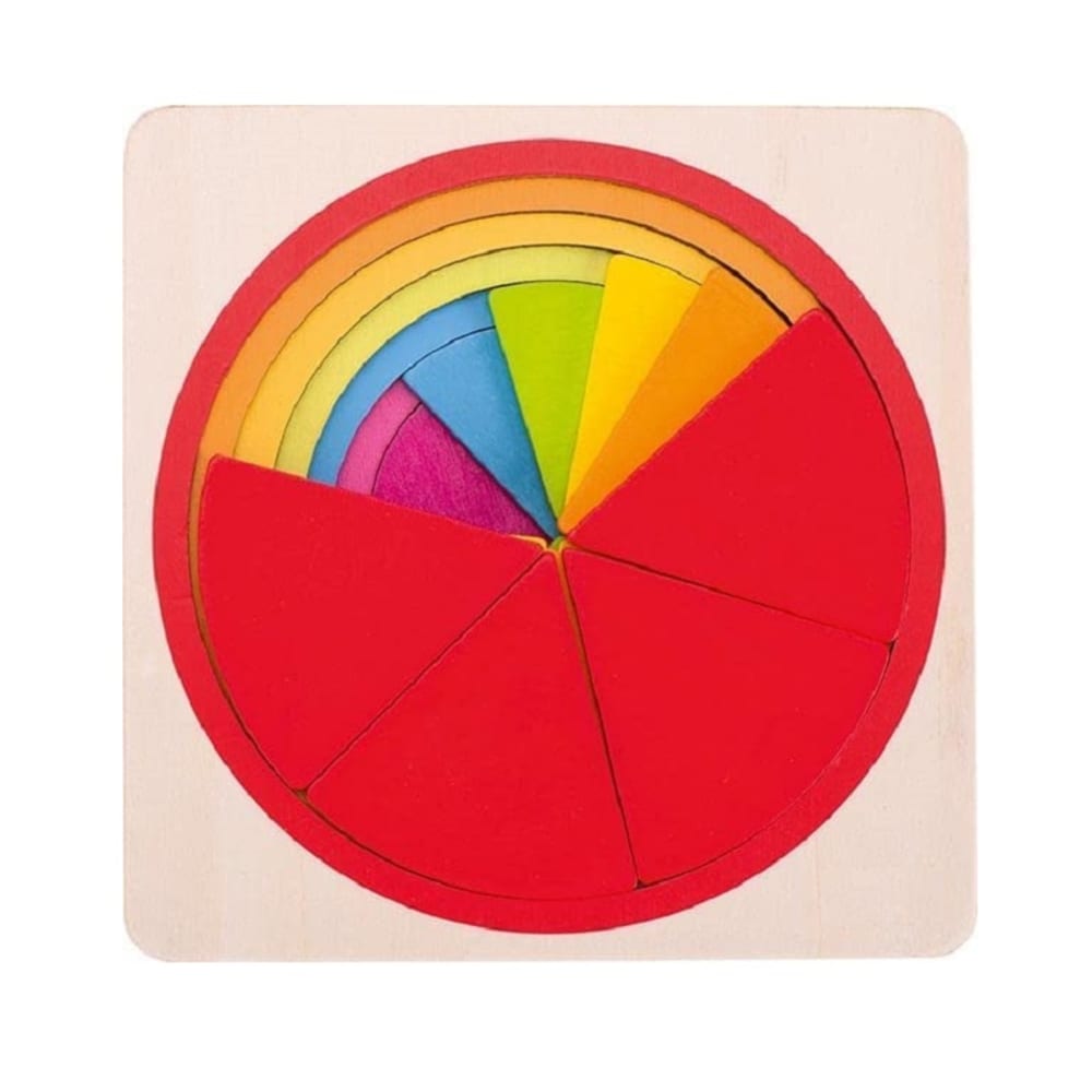 Goki Puzzle Circulaire 21 pièces Multicolore Bois - 0x0x0cm