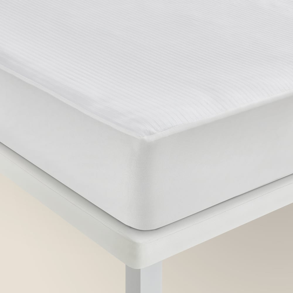 Coprimaterasso cutí 100% coton 90x190/200cm - Modello Classico chic - Bianco - Cotone