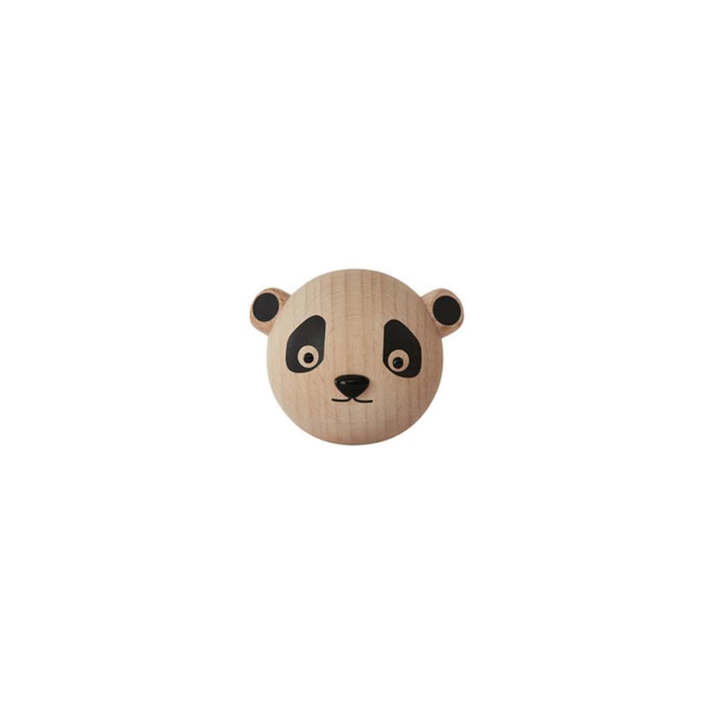 Crochet mini panda en bois H4,5x5,5x5,5cm (OYOY Living Design) - Image 1