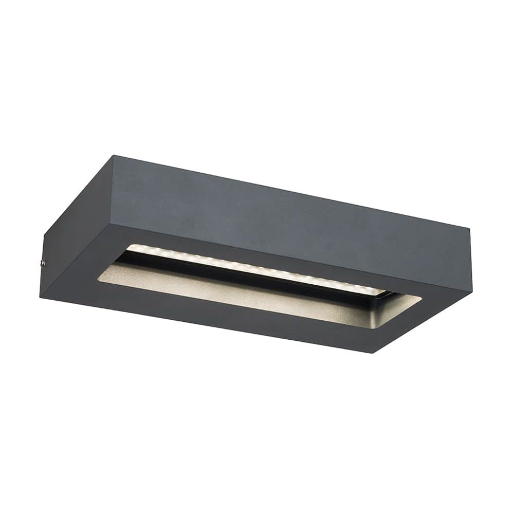 Aplique de exterior led 12w antracita de aluminio