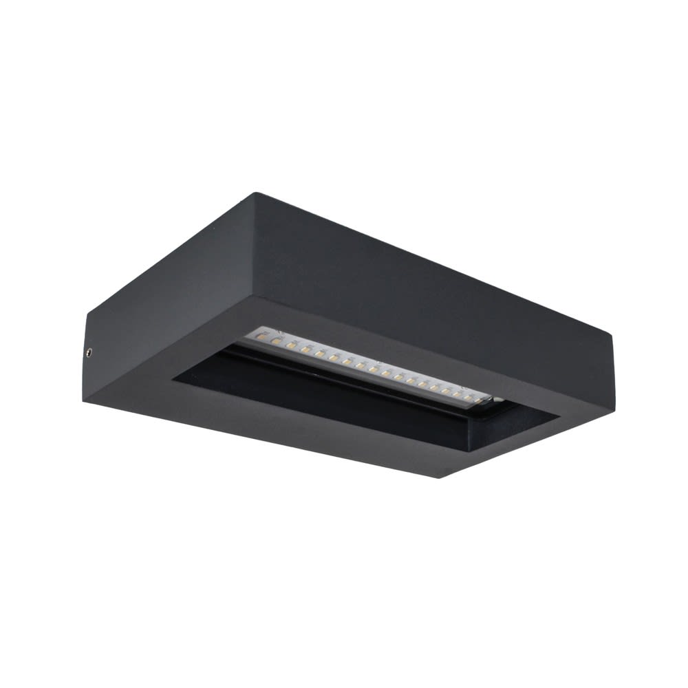 Aplique de exterior led 12w antracita de aluminio - Maisons du Monde