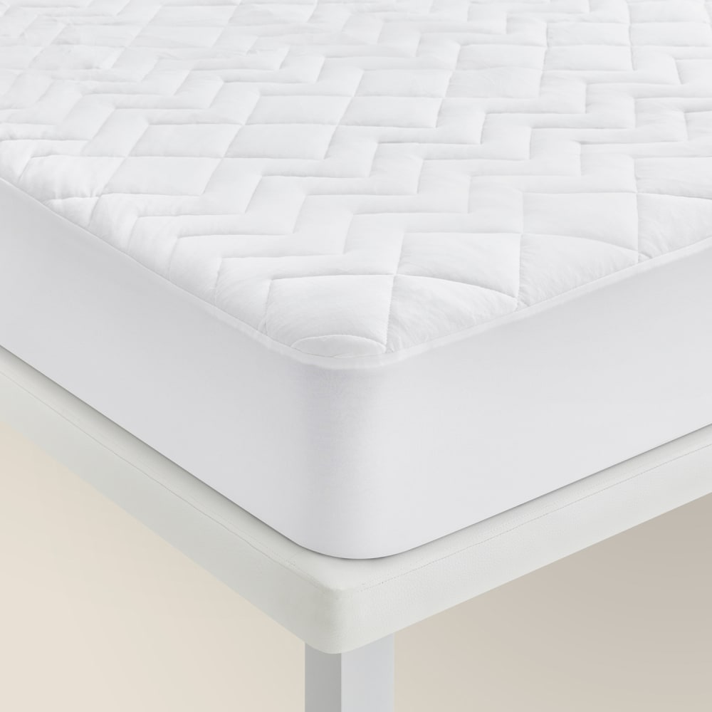 Proteggi-materasso imbottito in Tencel 160x200cm - Modello Classico chic - Bianco - PES - Poliestere