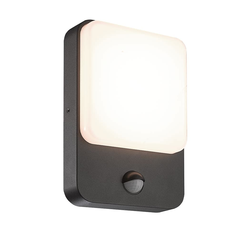 Aplique led con sensor de movimiento negro de acrílico