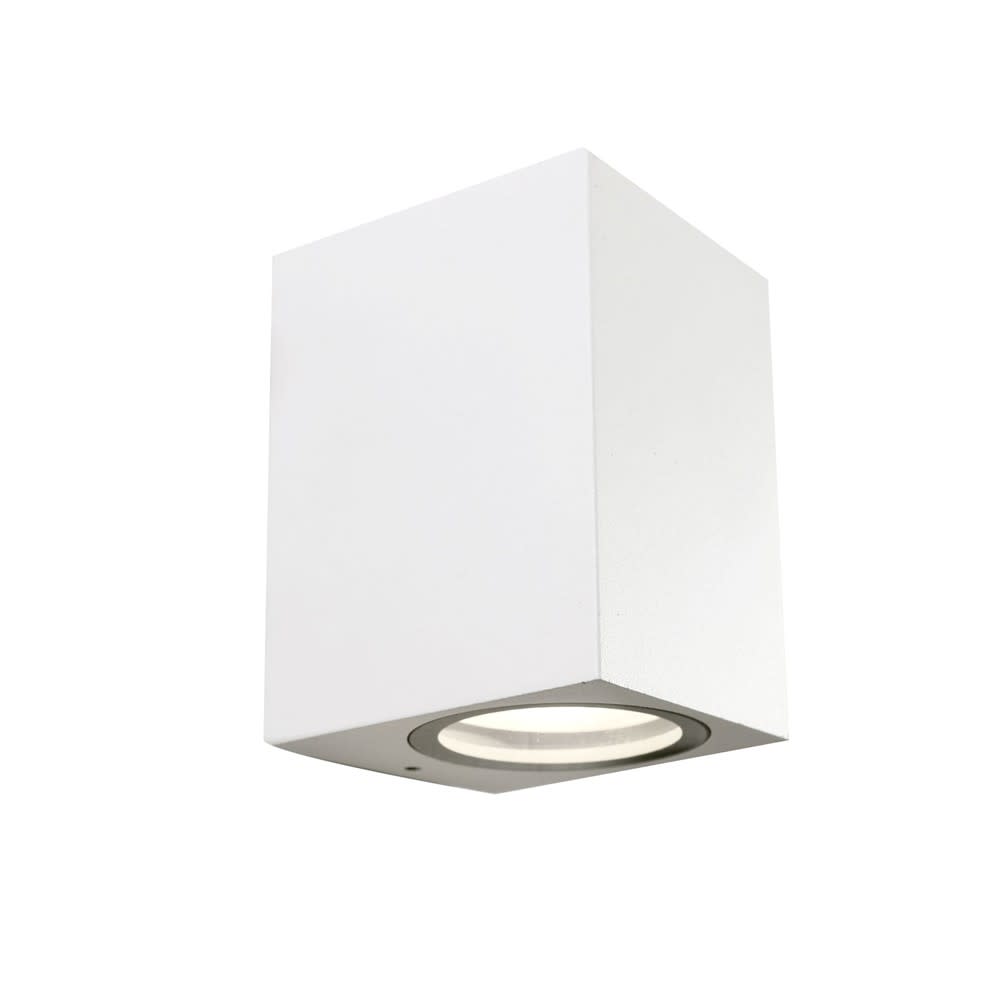Aplique de pared exterior blanco de aluminio