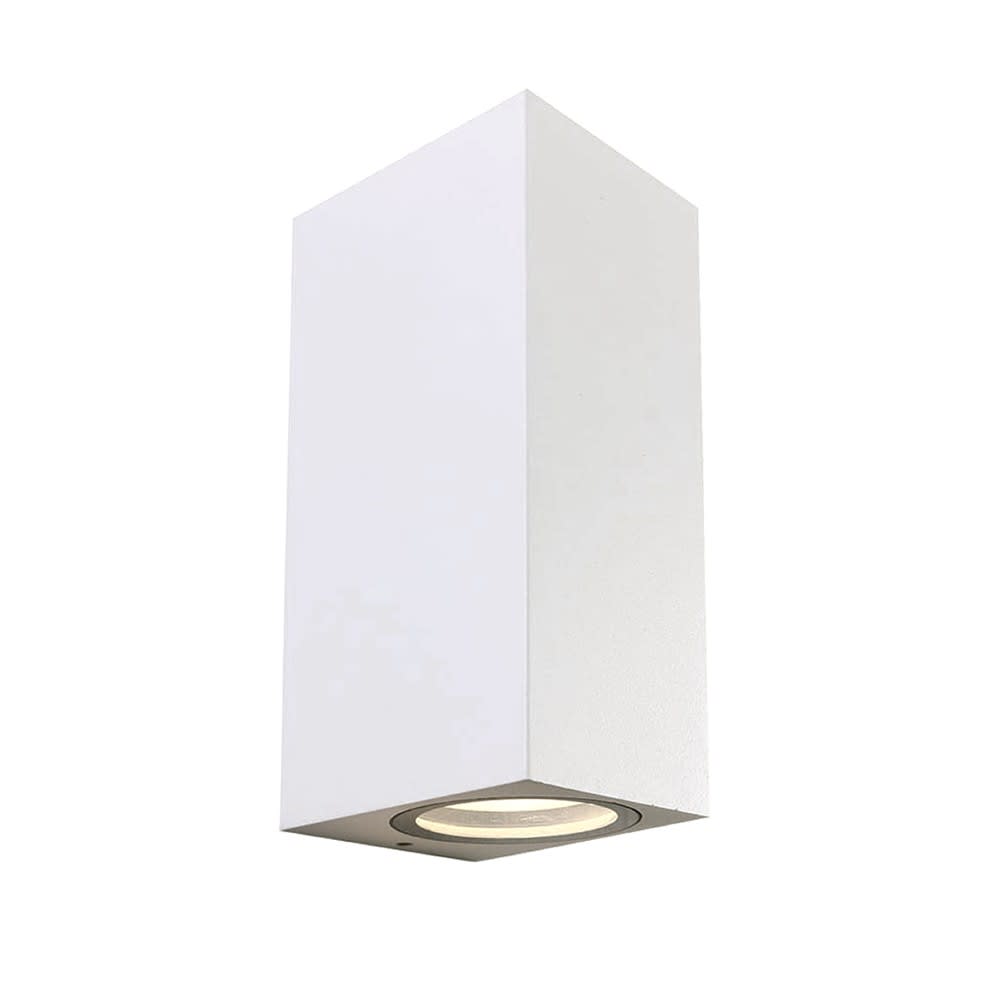 Applique da esterno a 2 luci in alluminio bianco - Modello Contemporaneo - Alluminio