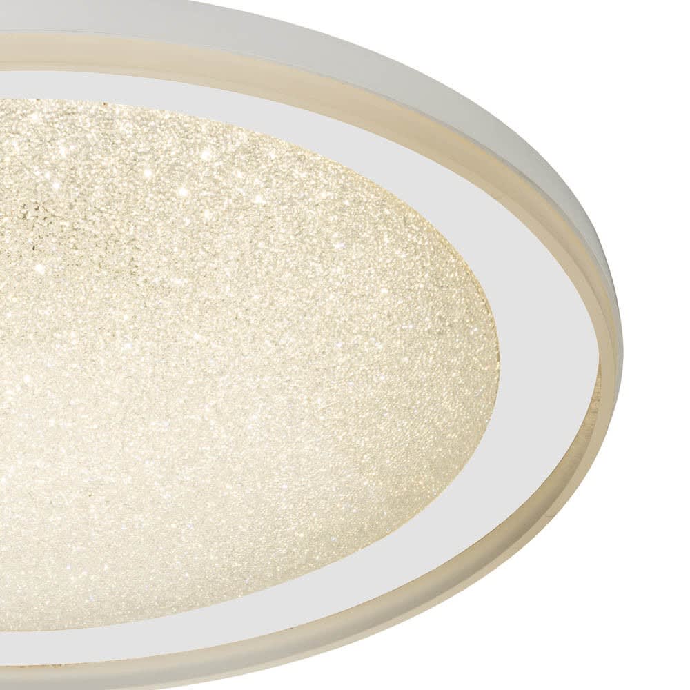 Plafonnier LED acrylique beige 40W avec télécommande — vue 3