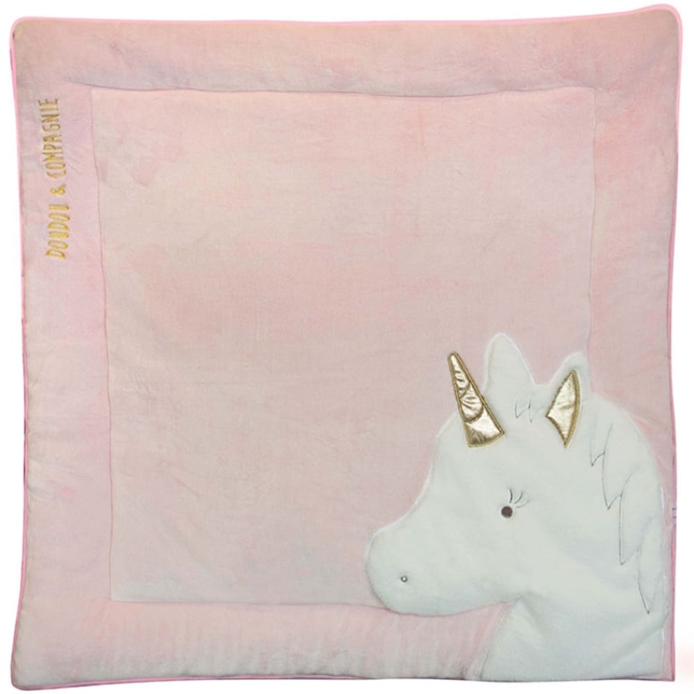 Doudou et Compagnie Tapidou Licorne rose 100 x 100 cm Rose Pes - Polyester - 100x100x0cm