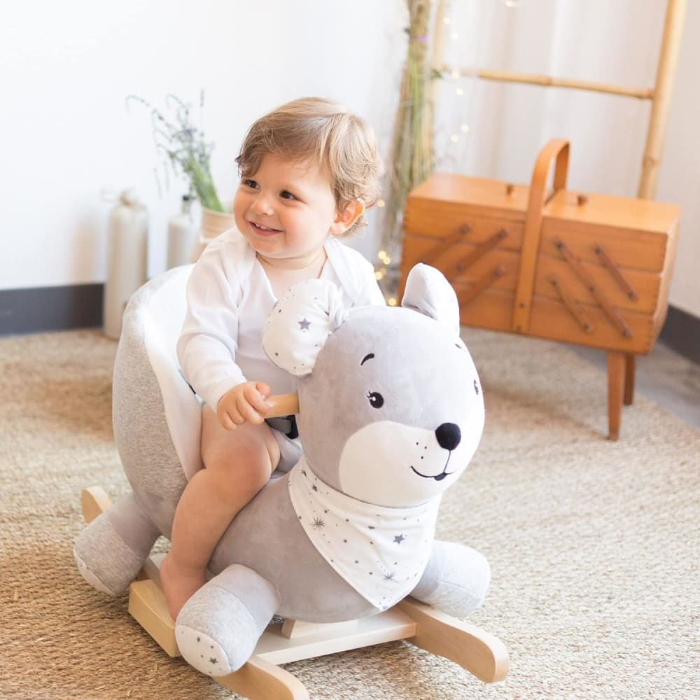 Peluche à bascule bébé Gris - Trois kilos sept