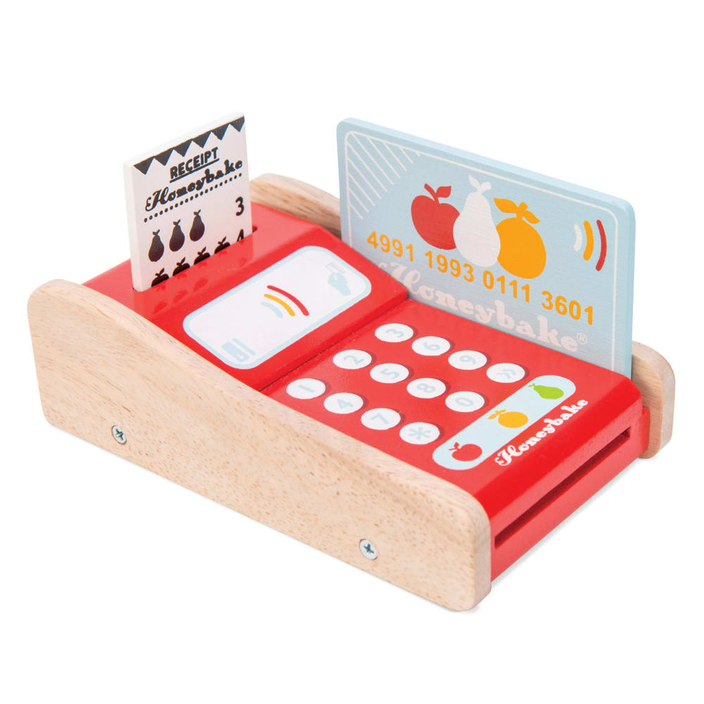 Le Toy Van Machine à carte bancaire Rouge Bois - 13x4x8cm