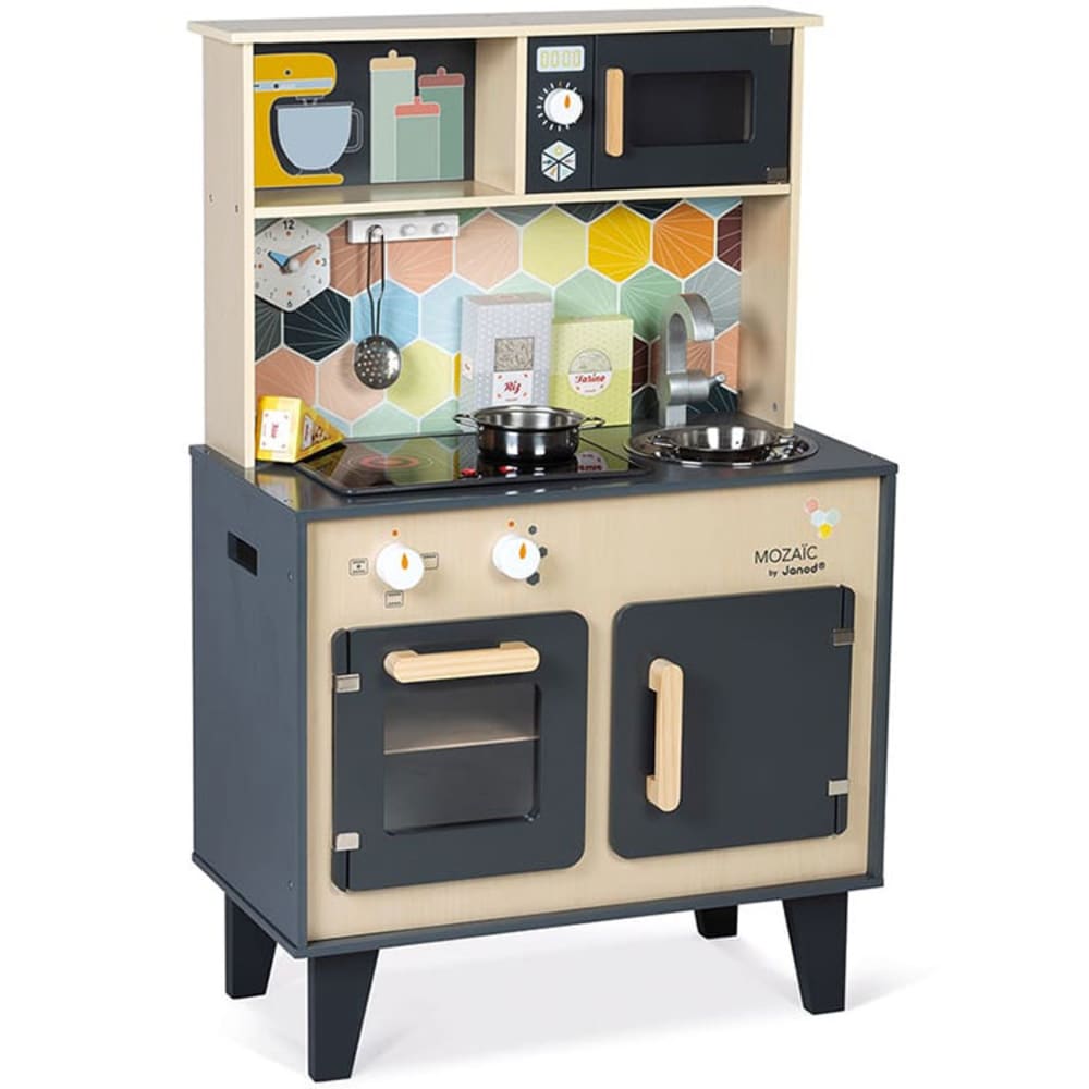 Janod Grande cuisine en bois style contemporain Multicolore Bois - 30x55x87cm