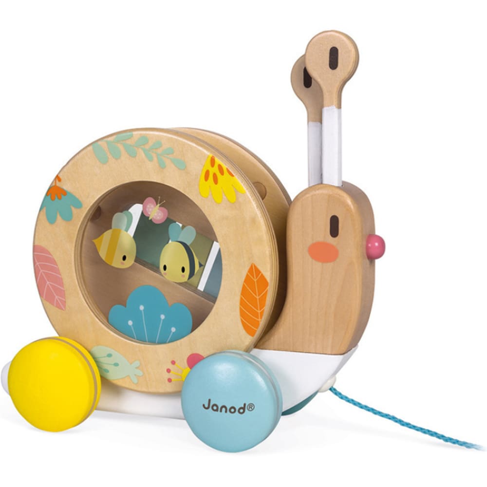 Janod Pure Nachziehtier Schnecke style modern BEIGE HOLZ Baby