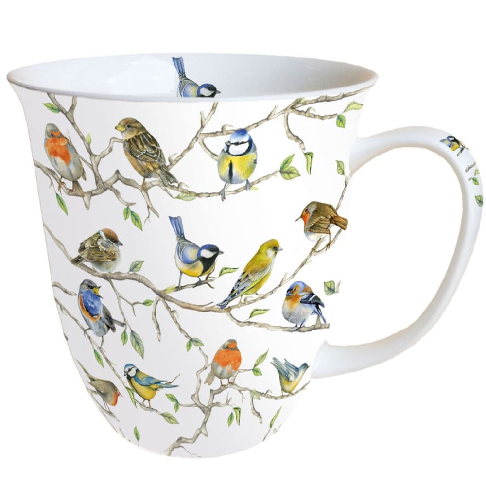 Ambiente Tasse en porcelaine fine style campagne Blanc