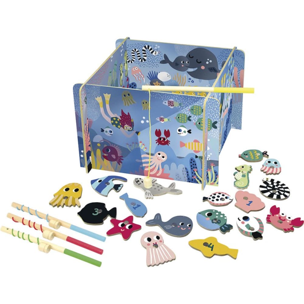 Vilac Jeu de pêche magnétique Bleu Bois - 32x21x32cm