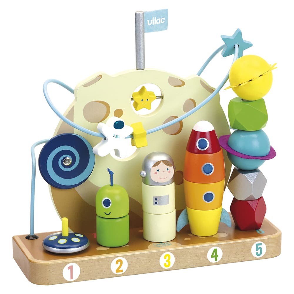 Vilac Galaxy Zählspiel style modern BLAU HOLZ Baby