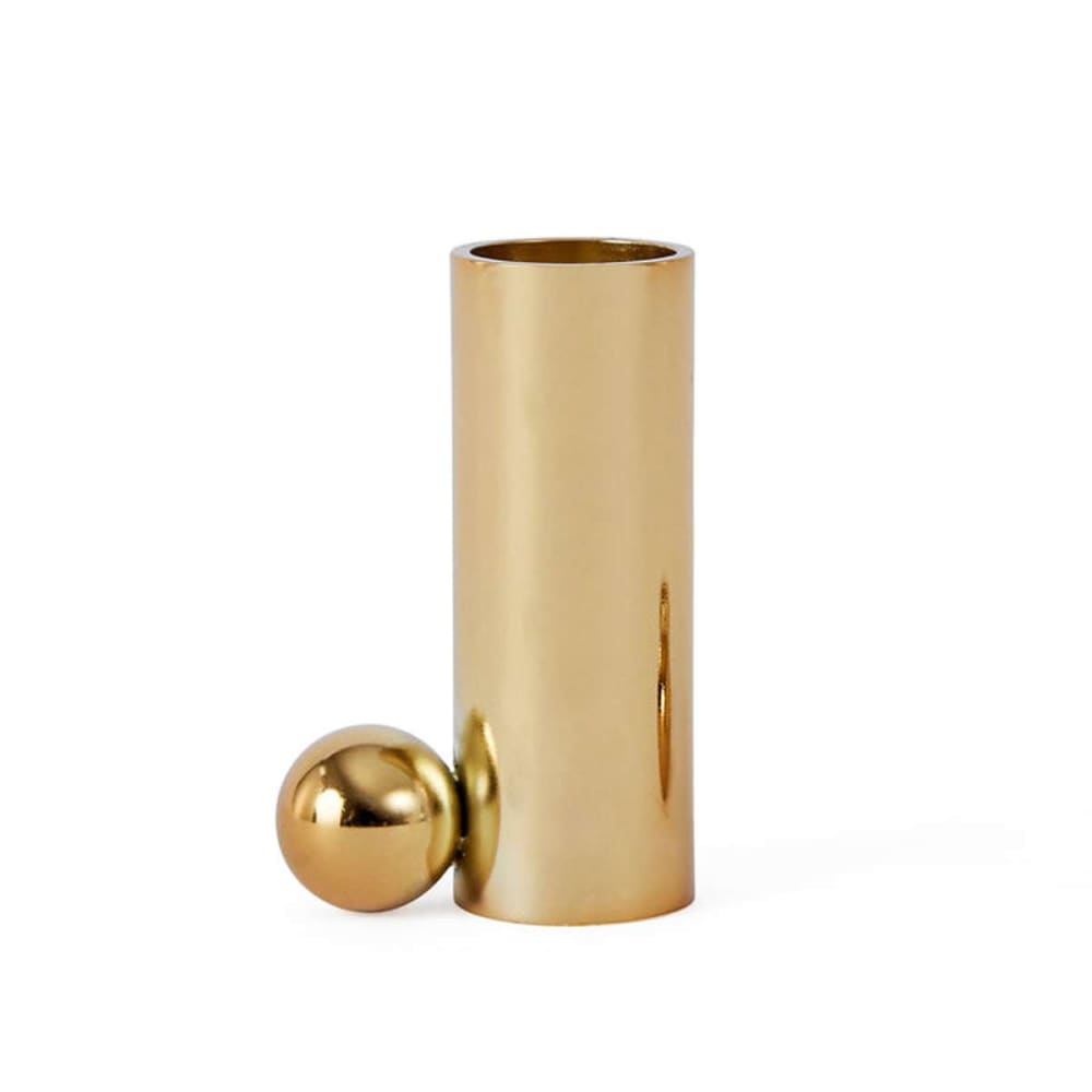 Bougeoir or en acier inoxydable H7x4,5x2,6cm