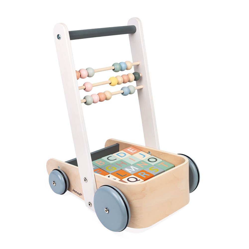 Janod Sweet Cocoon Laufwagen ABC style modern BEIGE HOLZ Baby