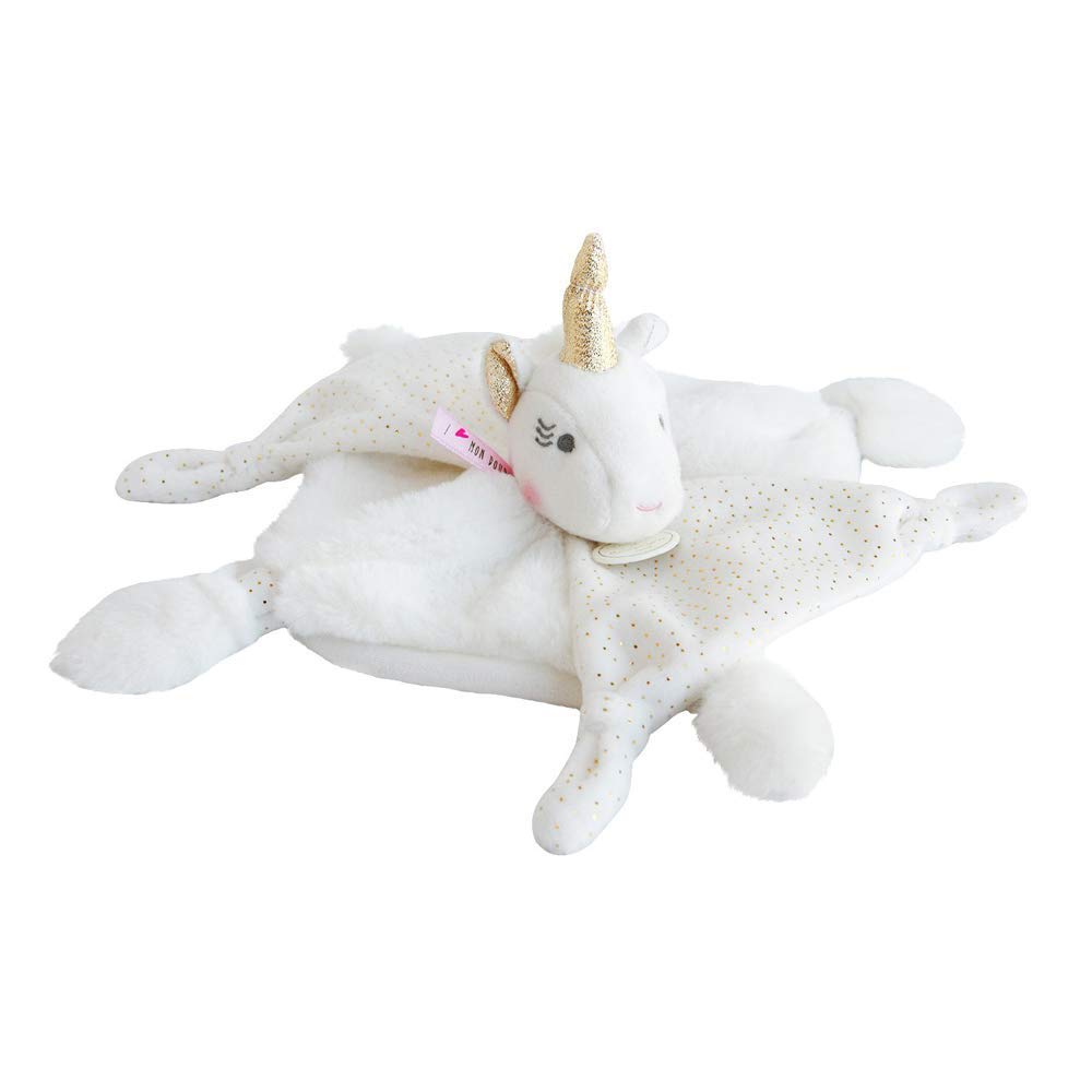 Coffret doudou plat licorne or Le doudou (22 cm)