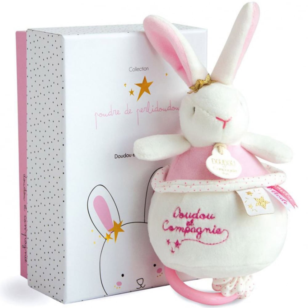 Doudou et Compagnie Coffret peluche musicale Lapin étoile Poudre de Perlidoudou (14 cm) Rose Pes - Polyester - 0x14x0cm