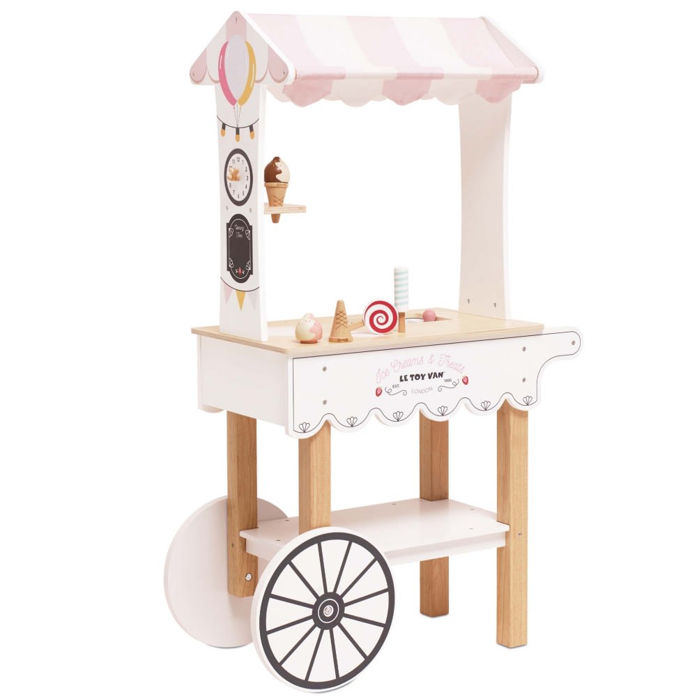 Le Toy Van Chariot à glaces Blanc Bois - 68x114x32cm
