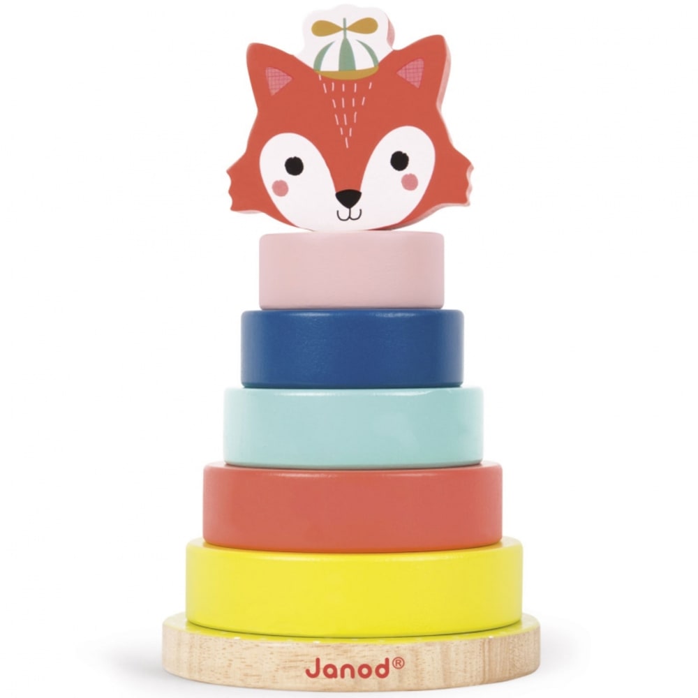 Janod Stapel-Fuchs style modern MEHRFARBIG HOLZ Baby