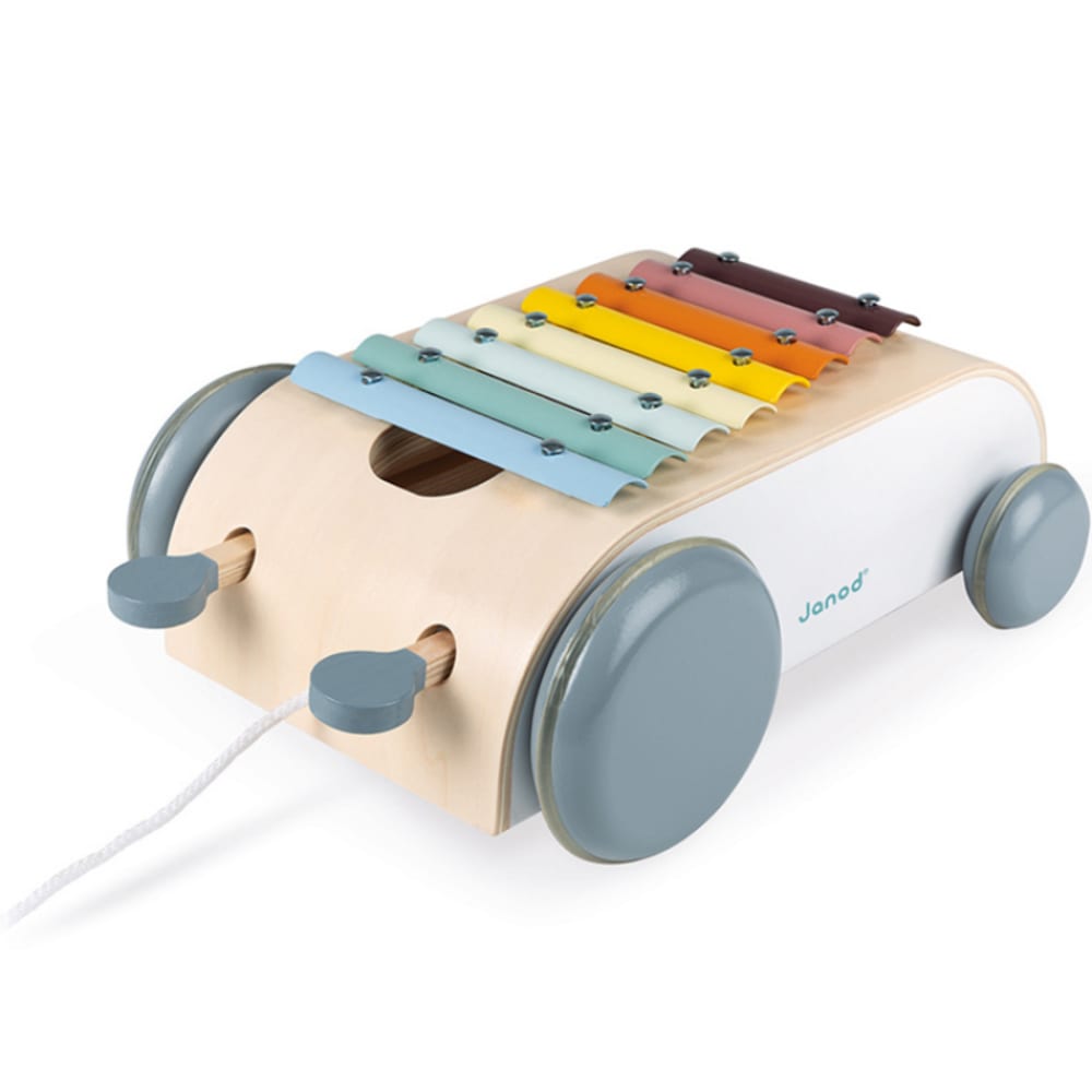 Janod Sweet Cocoon Xylophon-Wagen style modern MEHRFARBIG HOLZ Baby