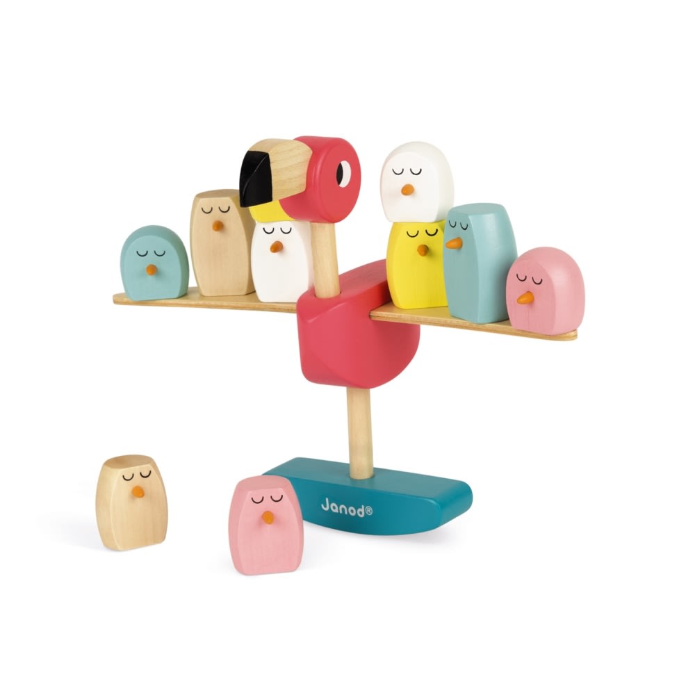Juego de equilibrio flamenco de madera rosa - Maisons du Monde