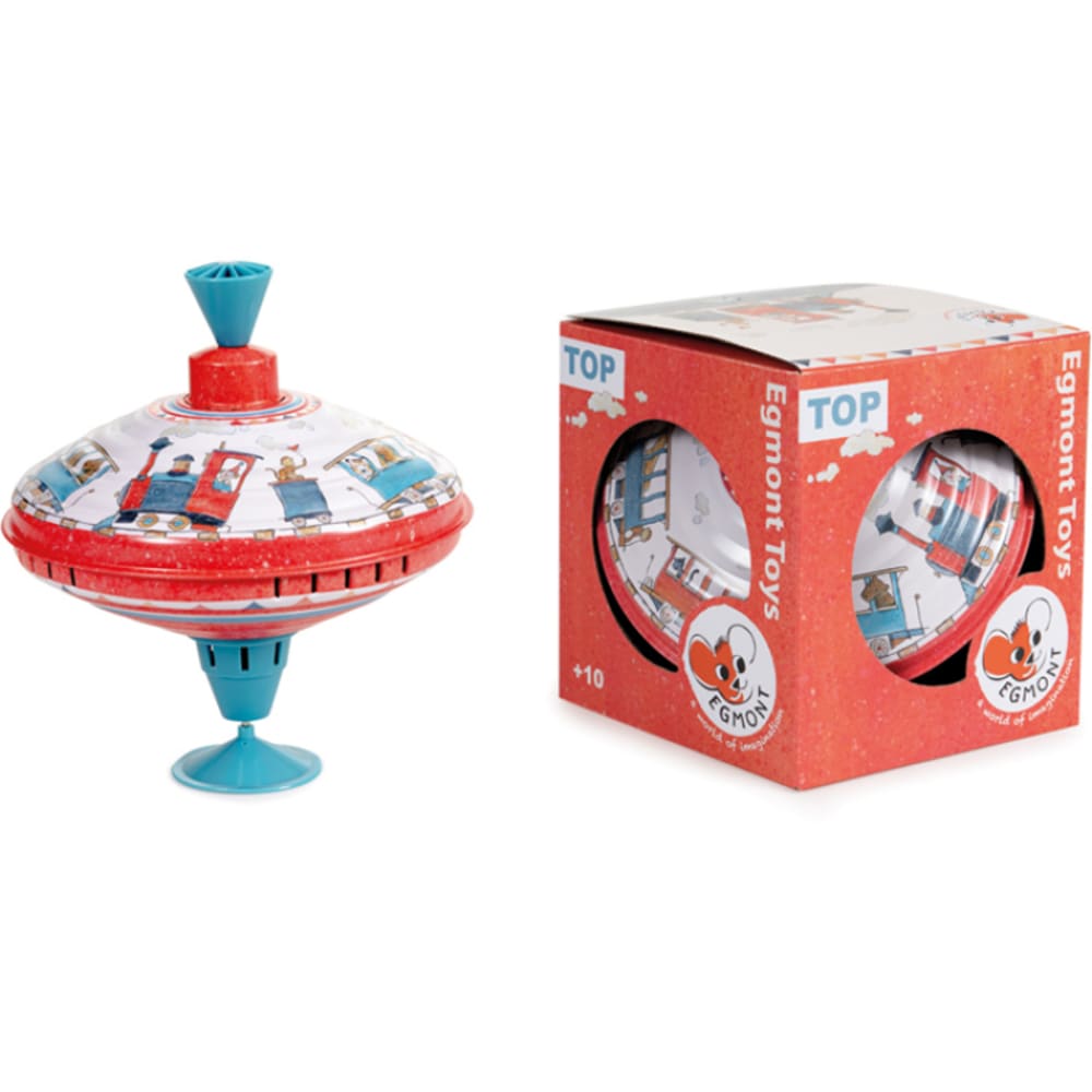 Egmont Toys Toupie musicale train Rouge Métal - 0x18x0cm