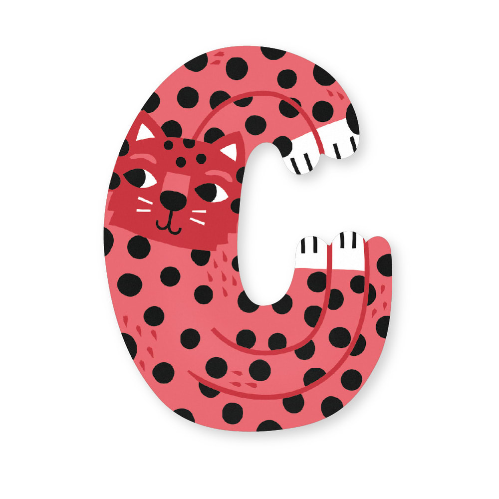 Vilac Lettre c michelle carlslund Rose Bois - 1x7x5cm