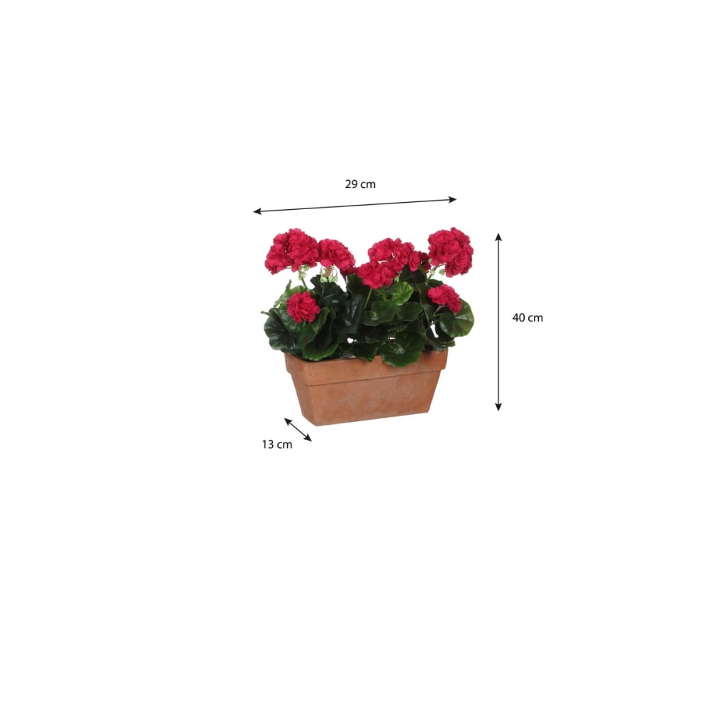 Planta artificial geranium rosa oscuro h40xb13xl29cm - Maisons du Monde