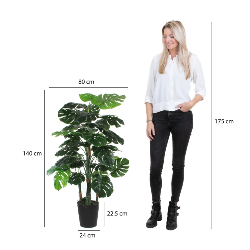 Planta artificial monstera verde h140xb80xl80cm - Maisons du Monde
