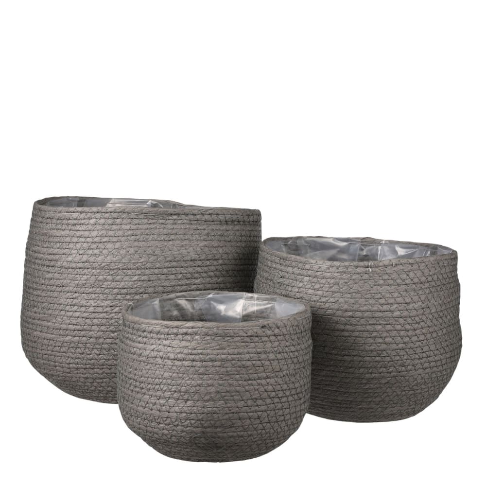 Bac à plantes gris papier h24xl26xl26cm — Beyit