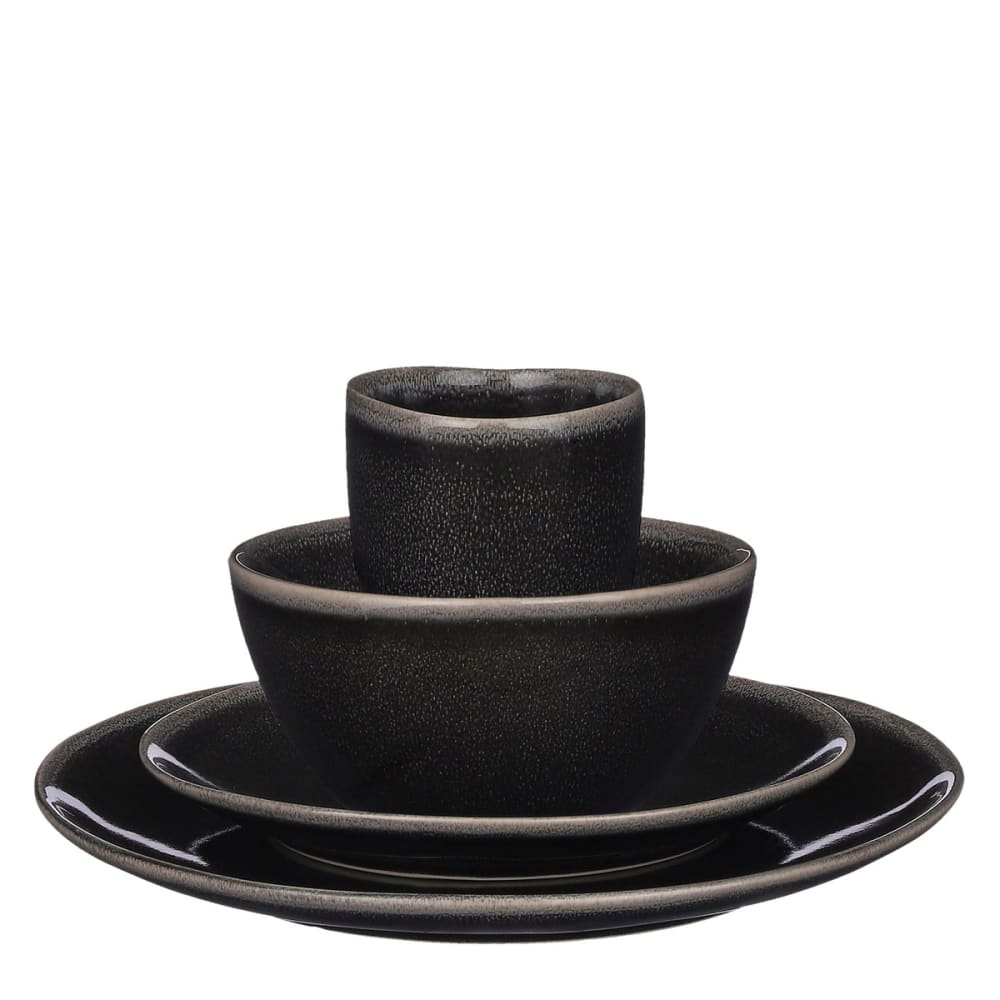 Mica Decorations Geschirrset Tabo Schwarz Keramik H32xB27xL31cm style landhaus Schwarz Keramik