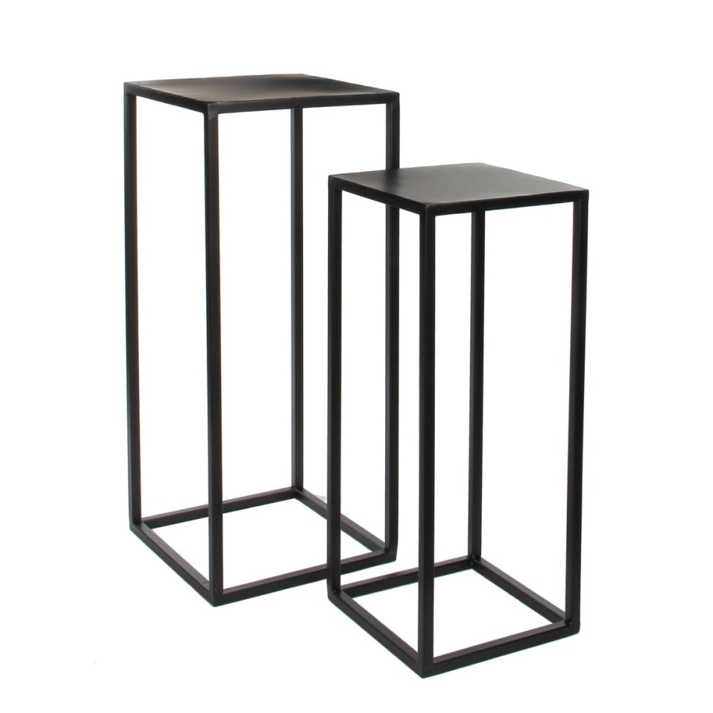 Table d'appoint noir fer h70xl30xl30cm Table d'appoint noir fer h70xl30xl30cm