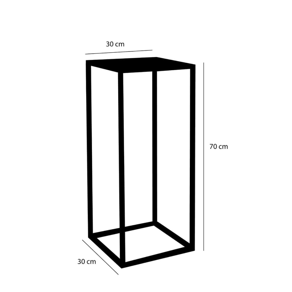 Table d'appoint noir fer h70xl30xl30cm - Maisons du Monde