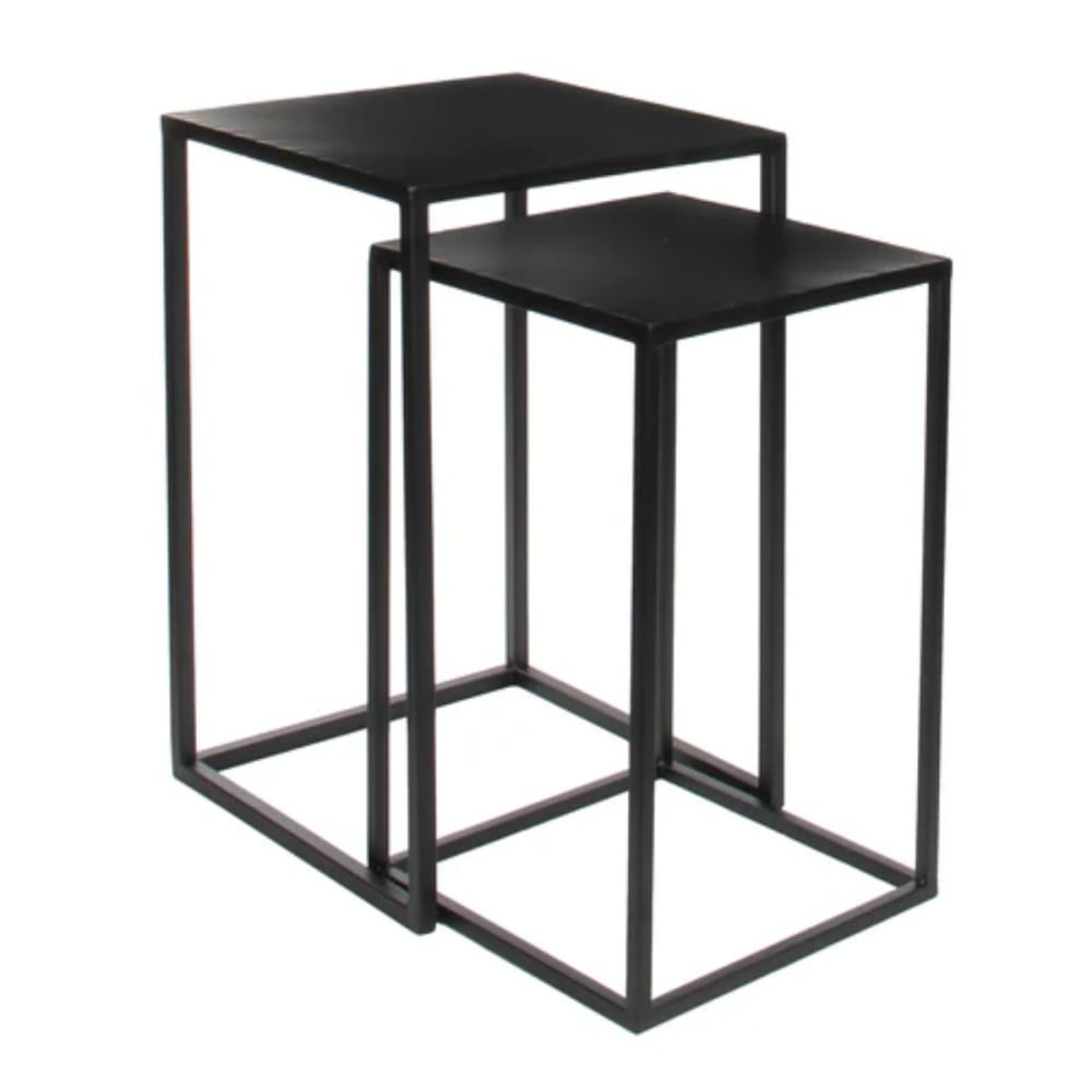 Table d'appoint noir fer h55xl35xl35cm Table d'appoint noir fer h55xl35xl35cm