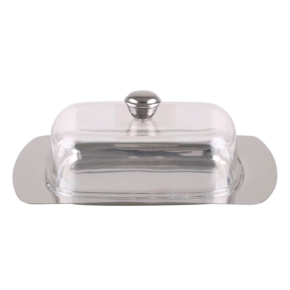 Beurrier en inox et acrylique