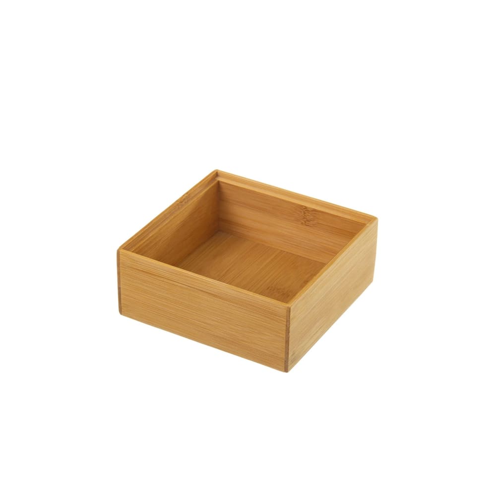 Rangement organisateur salle de bain bambou 15x15x6,5cm