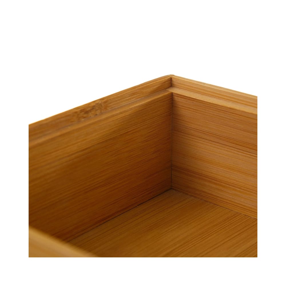 Rangement organisateur salle de bain bambou 15x15x6,5cm — vue 3