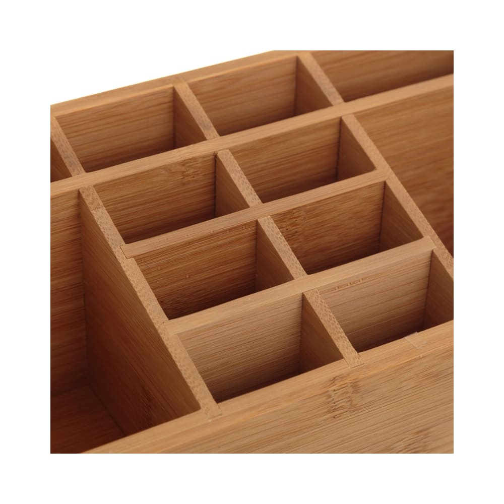 Organiseur rangement maquillage en bambou 12 compartiments - Maisons du Monde