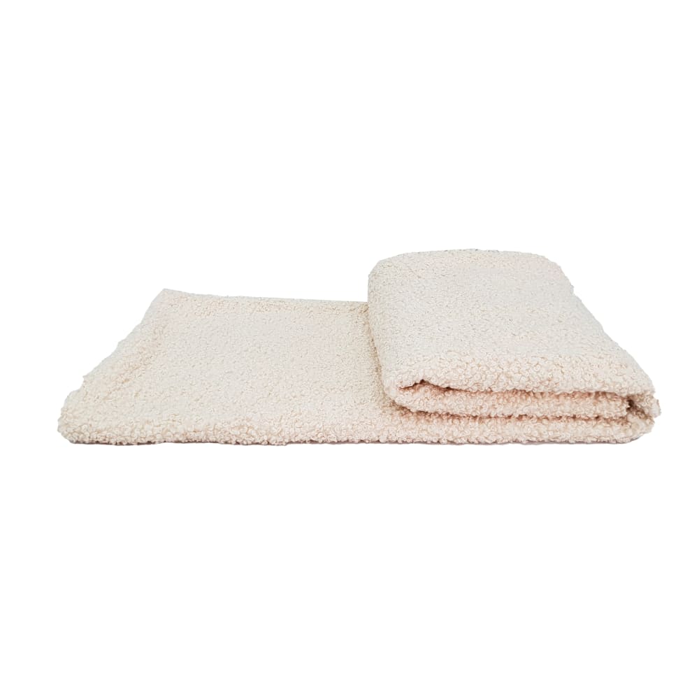 Manta blanca borreguito coralina dos texturas 170x130 cm - Maisons du Monde