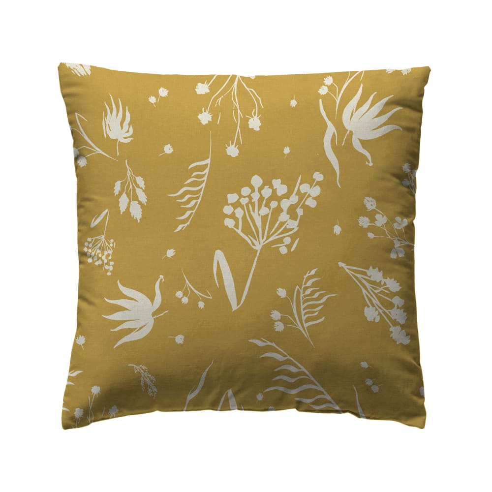 Funda de cojín 100% algodón con estampado floral 80x80 cm