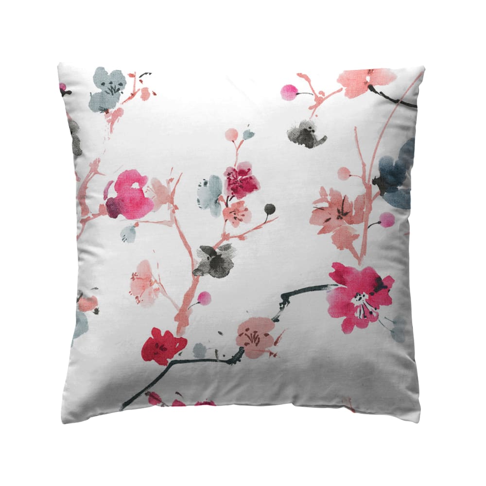 Funda de cojín 100% algodón con estampado floral 80x80 cm