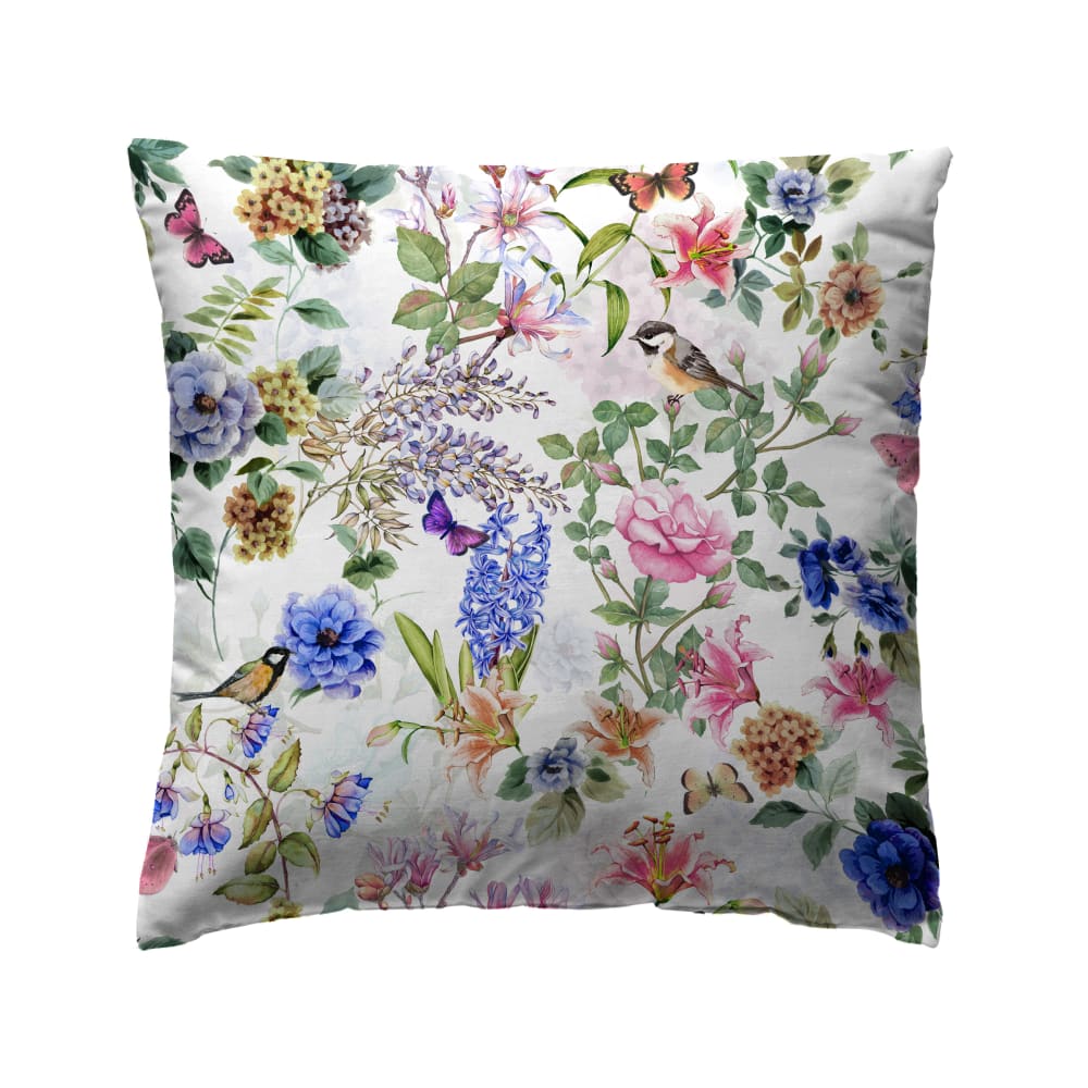 Funda de cojín 100% algodón con estampado floral 80x80 cm