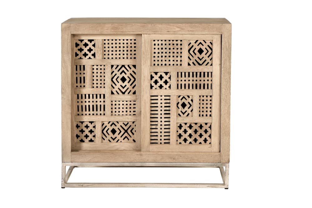 Buffet en bois de manguier et pieds en métal couleur naturelle