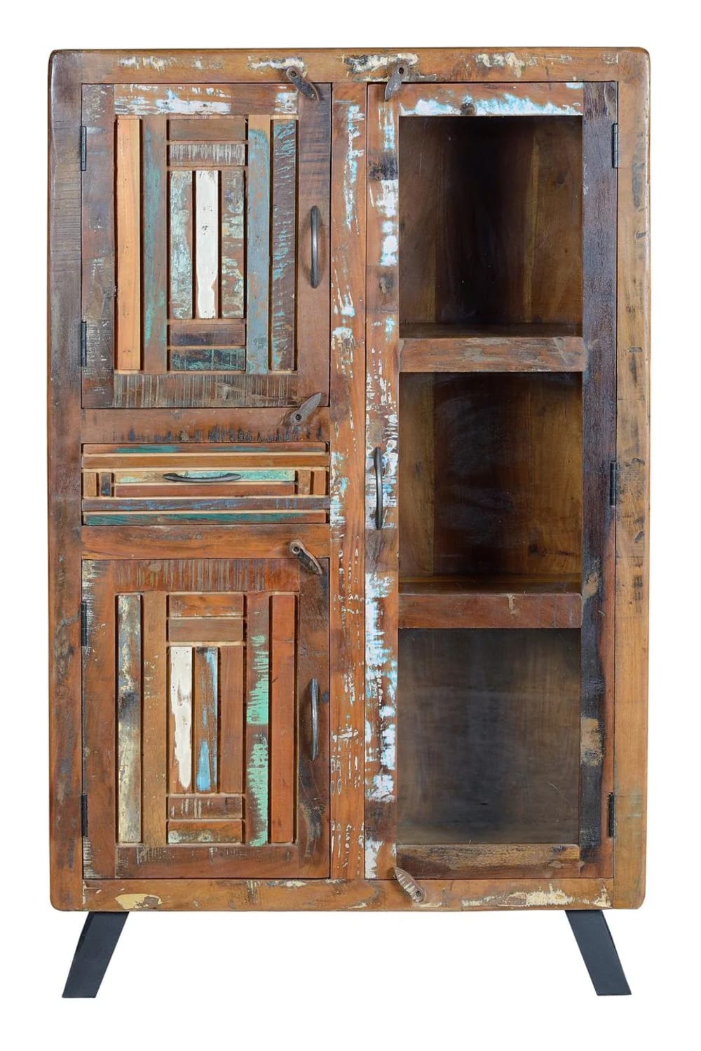 GINER Y COLOMER Aufbewahrungsschrank aus recyceltem Holz style exotic Mehrfarbig Holz