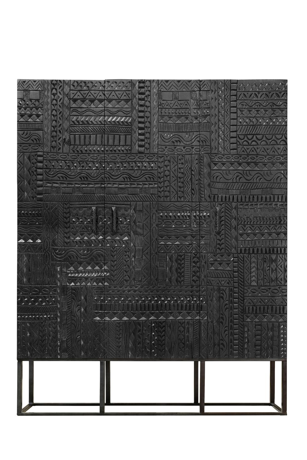 Buffet en manguier et métal noyer foncé