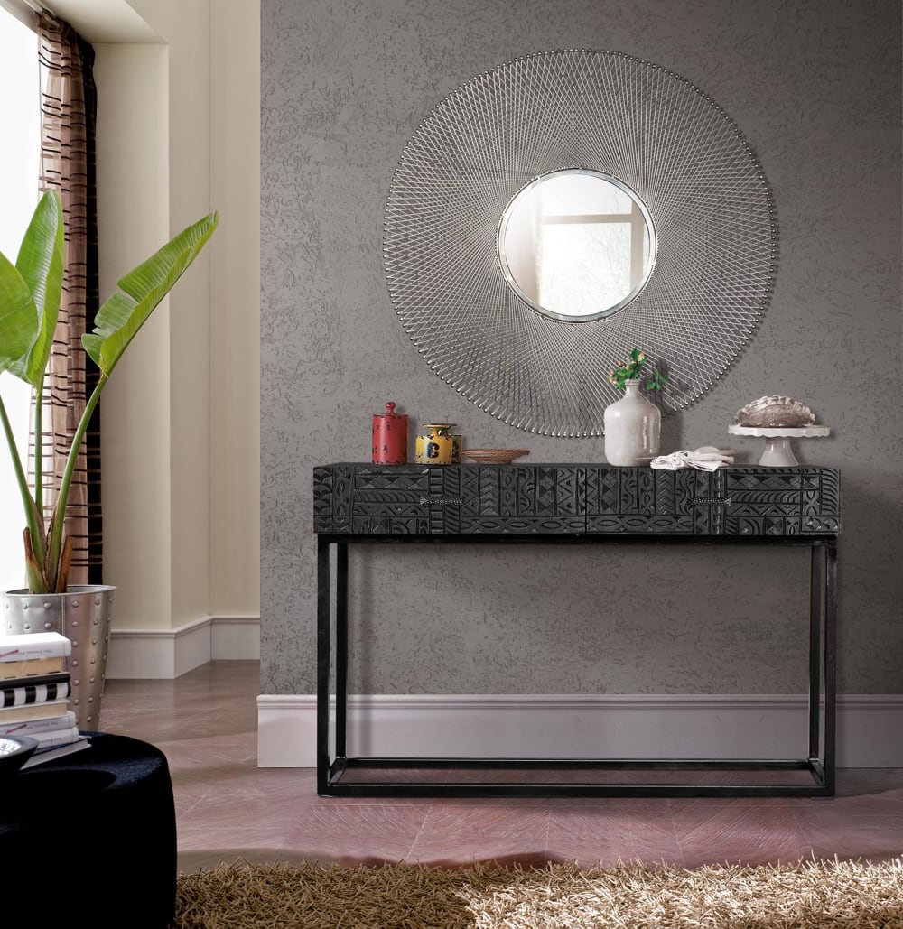 Buffet en manguier et métal noyer foncé