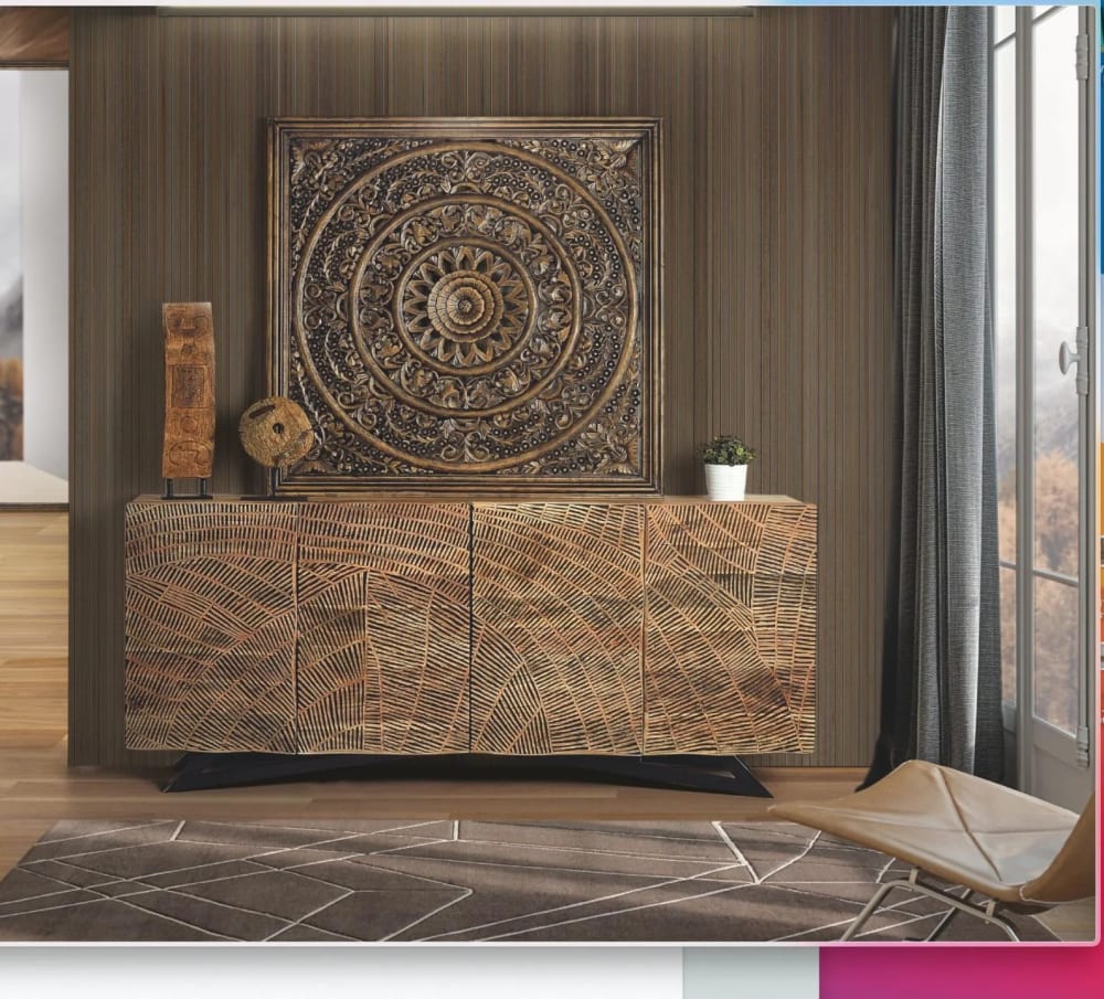 Buffet en bois d'acacia et pieds en métal couleur naturelle - Maisons du Monde