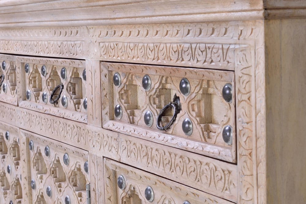 Buffet en bois de manguier couleur naturelle